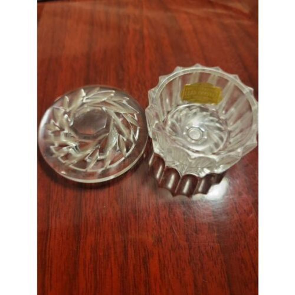 Phil Papel Imports Crystal Glass Small Trinket Gift Box Made in Germany‎ Vintage